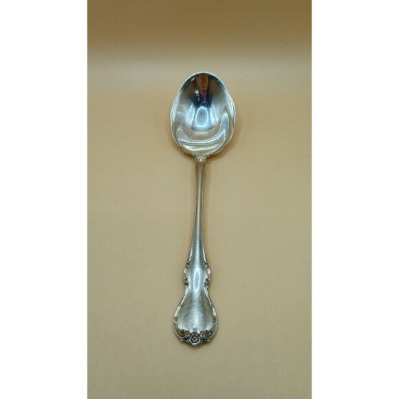 French Provincial by Towle Sterling Silver Rice Spoon Scalloped No Monogram - Picture 1 of 9